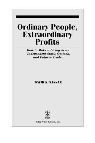 Imagen de portada: Ordinary People, Extraordinary Profits 1st edition 9780471723998