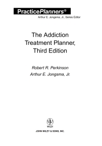 Cover image: The Addiction Treatment Planner 3rd edition 9780471725442
