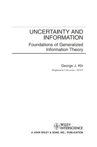 Imagen de portada: Uncertainty and Information 1st edition 9780471748670