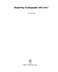 Imagen de portada: Beginning Cryptography with Java 1st edition 9780764596339