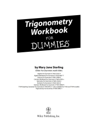 Cover image: Trigonometry Workbook For Dummies 1st edition 9780764587818
