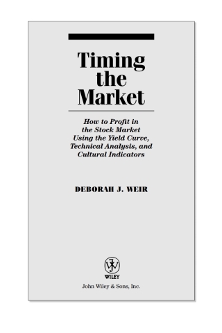 Cover image: Timing the Market 1st edition 9780471708988