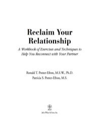 Omslagafbeelding: Reclaim Your Relationship 1st edition 9780471749325
