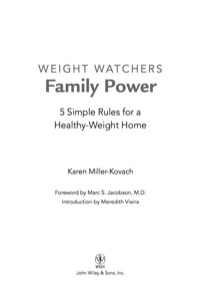 Cover image: Weight Watchers Family Power 1st edition 9780470051337