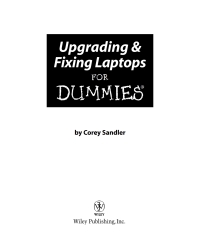 Cover image: Upgrading and Fixing Laptops For Dummies 1st edition 9780764589591