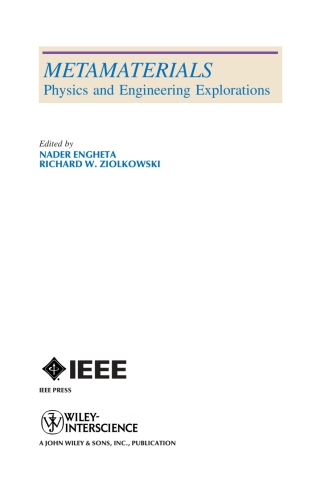 Cover image: Metamaterials: Physics and Engineering Explorations 1st edition 9780471761020