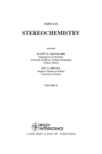 Cover image: Topics in Stereochemistry 1st edition 9780471682448