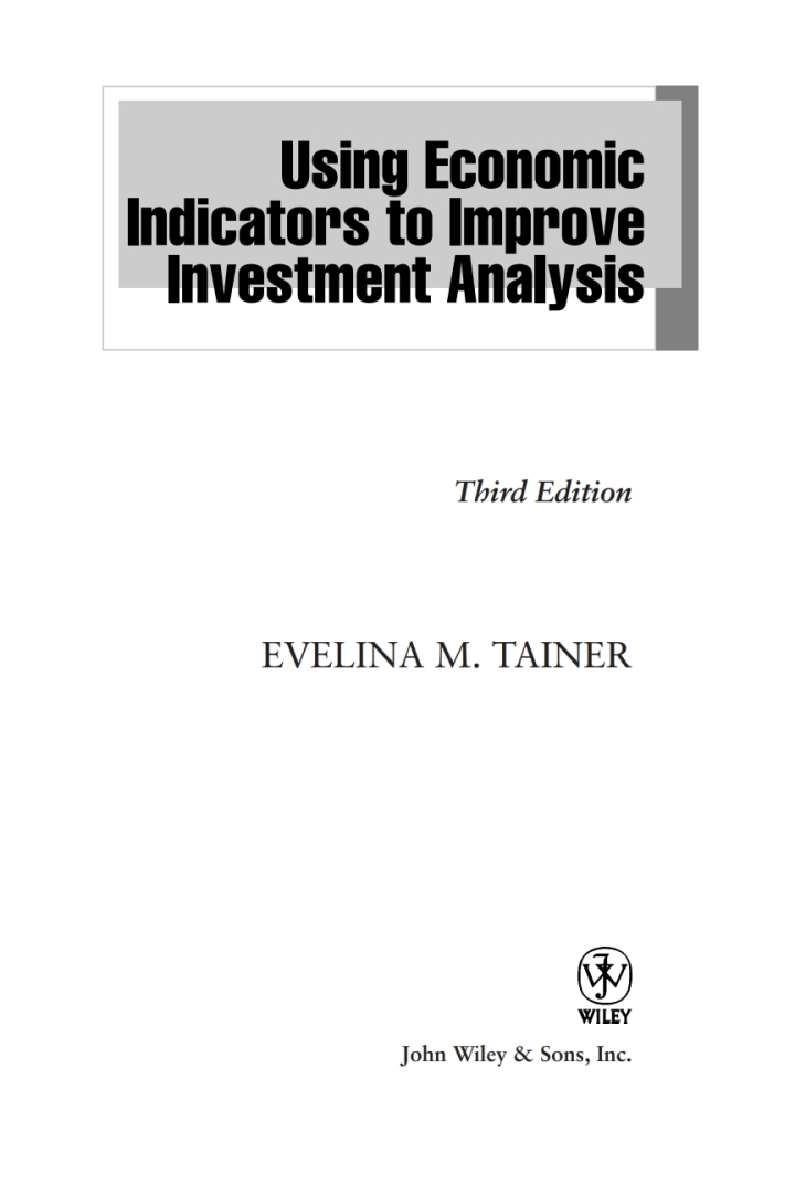 Cover image: Using Economic Indicators to Improve Investment Analysis