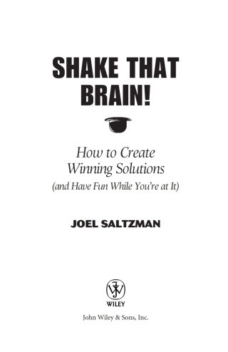 صورة الغلاف: Shake That Brain 1st edition 9780471742104