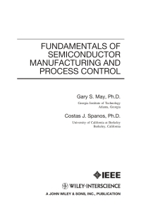 Cover image: Fundamentals of Semiconductor Manufacturing and Process Control 1st edition 9780471784067