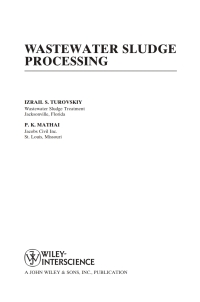 صورة الغلاف: Wastewater Sludge Processing 1st edition 9780471700548