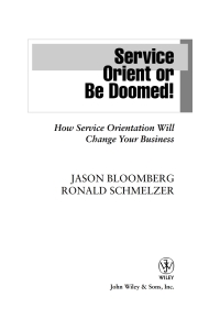 Cover image: Service Orient or Be Doomed! 1st edition 9780471768586