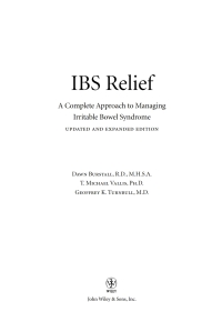 Cover image: IBS Relief: A Complete Approach to Managing Irritable Bowel Syndrome 2nd edition 9780471775478