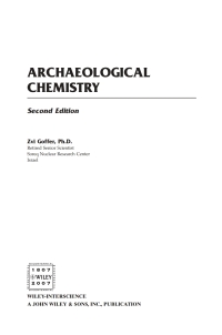 Imagen de portada: Archaeological Chemistry 2nd edition 9780471252887