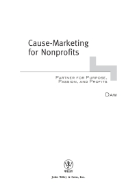 Imagen de portada: Cause Marketing for Nonprofits 1st edition 9780471717508