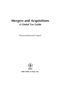 Cover image: Mergers and Acquisitions 1st edition 9780471653950