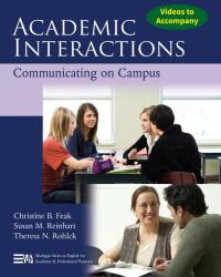 Cover image: Videos to Accompany Academic Interactions: Communicating on Campus 1st edition 9780472003631