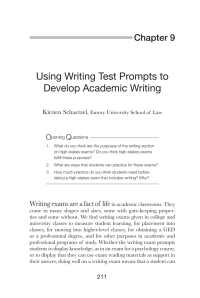 Cover image: Using Writing Test Prompts to Develop Academic Writing 1st edition 9780472037360