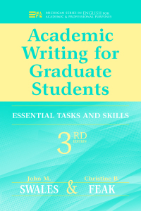 Imagen de portada: Academic Writing for Graduate Students: Essential Tasks and Skills 3rd edition 9780472034758