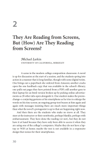 Imagen de portada: They Are Reading from Screens, But (How) Are They Reading from Screens? 1st edition 9780472037919