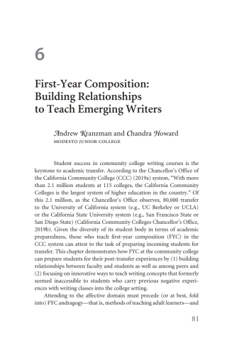 Imagen de portada: First-Year Composition: Building Relationships to Teach Emerging Writers 1st edition 9780472037919