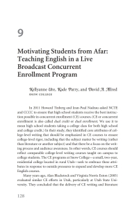 Cover image: Motivating Students from Afar: Teaching English in a Live Broadcast Concurrent Enrollment Program 1st edition 9780472037919