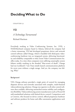 Cover image: A Casebook on Corporate Renewal, Ch. 9 - VSI, A Technology Turnaround 2nd edition 9780472039241