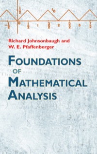Cover image: Foundations of Mathematical Analysis 9780486477664