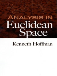 Cover image: Analysis in Euclidean Space 9780486458045