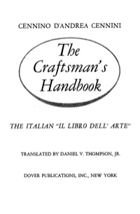 صورة الغلاف: The Craftsman's Handbook 9780486200545