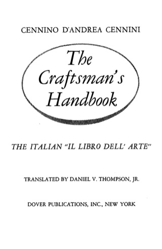 صورة الغلاف: The Craftsman's Handbook 9780486200545