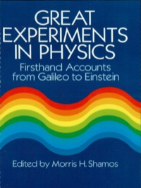 表紙画像: Great Experiments in Physics 9780486253466