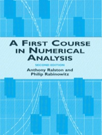 Imagen de portada: A First Course in Numerical Analysis 2nd edition 9780486414546