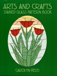Omslagafbeelding: Arts and Crafts Stained Glass Pattern Book 9780486423180