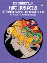 صورة الغلاف: Art Nouveau Stained Glass Pattern Book 9780486235776
