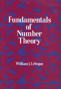 Titelbild: Fundamentals of Number Theory 9780486689067