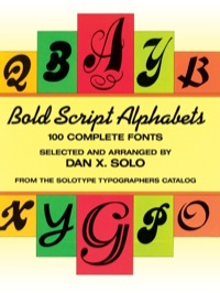 صورة الغلاف: Bold Script Alphabets 9780486259666