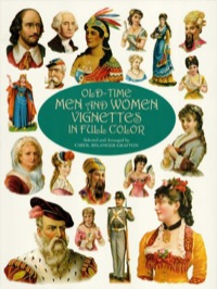 صورة الغلاف: Old-Time Men and Women Vignettes in Full Color 9780486412269