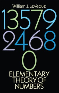 Cover image: Elementary Theory of Numbers 9780486663487