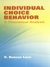 Cover image: Individual Choice Behavior 9780486441368