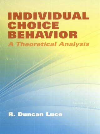 Imagen de portada: Individual Choice Behavior 9780486441368