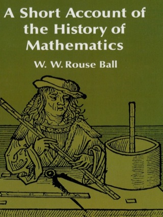 Cover image: A Short Account of the History of Mathematics 9780486206301