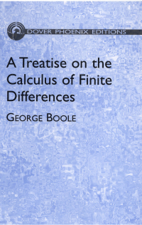 Cover image: A Treatise on the Calculus of Finite Differences 9780486495231