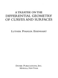 Cover image: A Treatise on the Differential Geometry of Curves and Surfaces 9780486438207