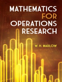 Imagen de portada: Mathematics for Operations Research 9780486677231