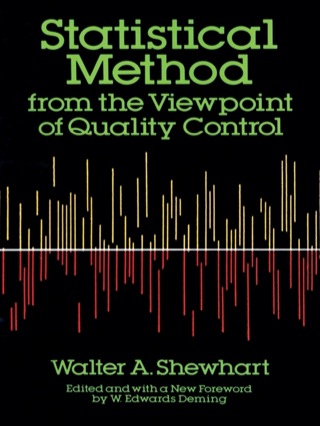 Imagen de portada: Statistical Method from the Viewpoint of Quality Control 9780486652320