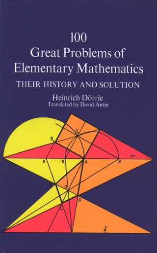 Imagen de portada: 100 Great Problems of Elementary Mathematics 9780486613482