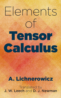Imagen de portada: Elements of Tensor Calculus 1st edition 9780486805177