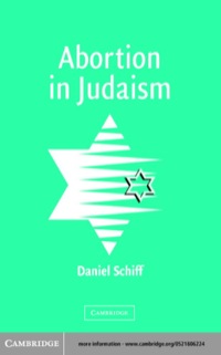 Titelbild: Abortion in Judaism 1st edition 9780521806220