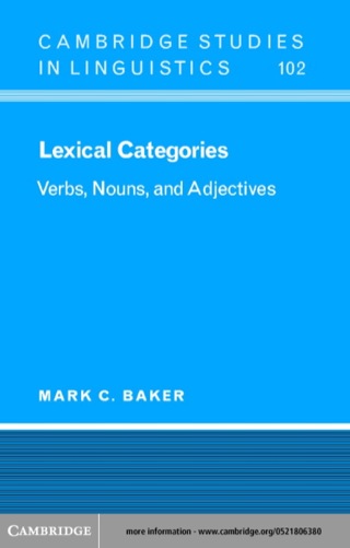 Cover image: Lexical Categories 1st edition 9780521001106